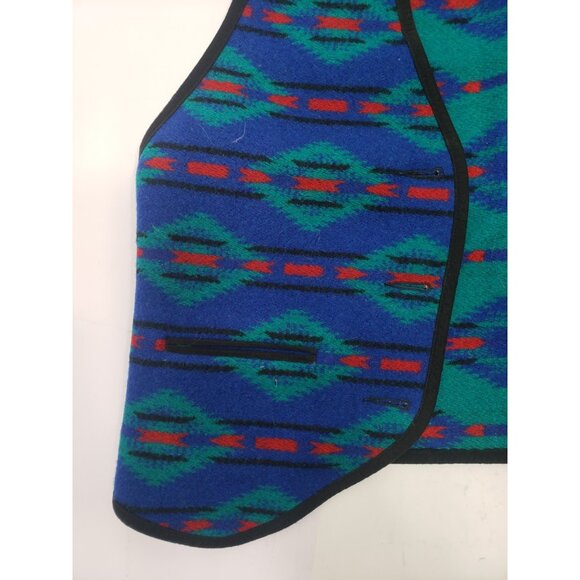 Pendleton High Grade Western Wear Southwestern Aztec Vest Size 10 12% Cotton - Picture 3 of 7